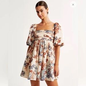 A&F Emerson Poplin Puff Sleeve Mini Dress size M